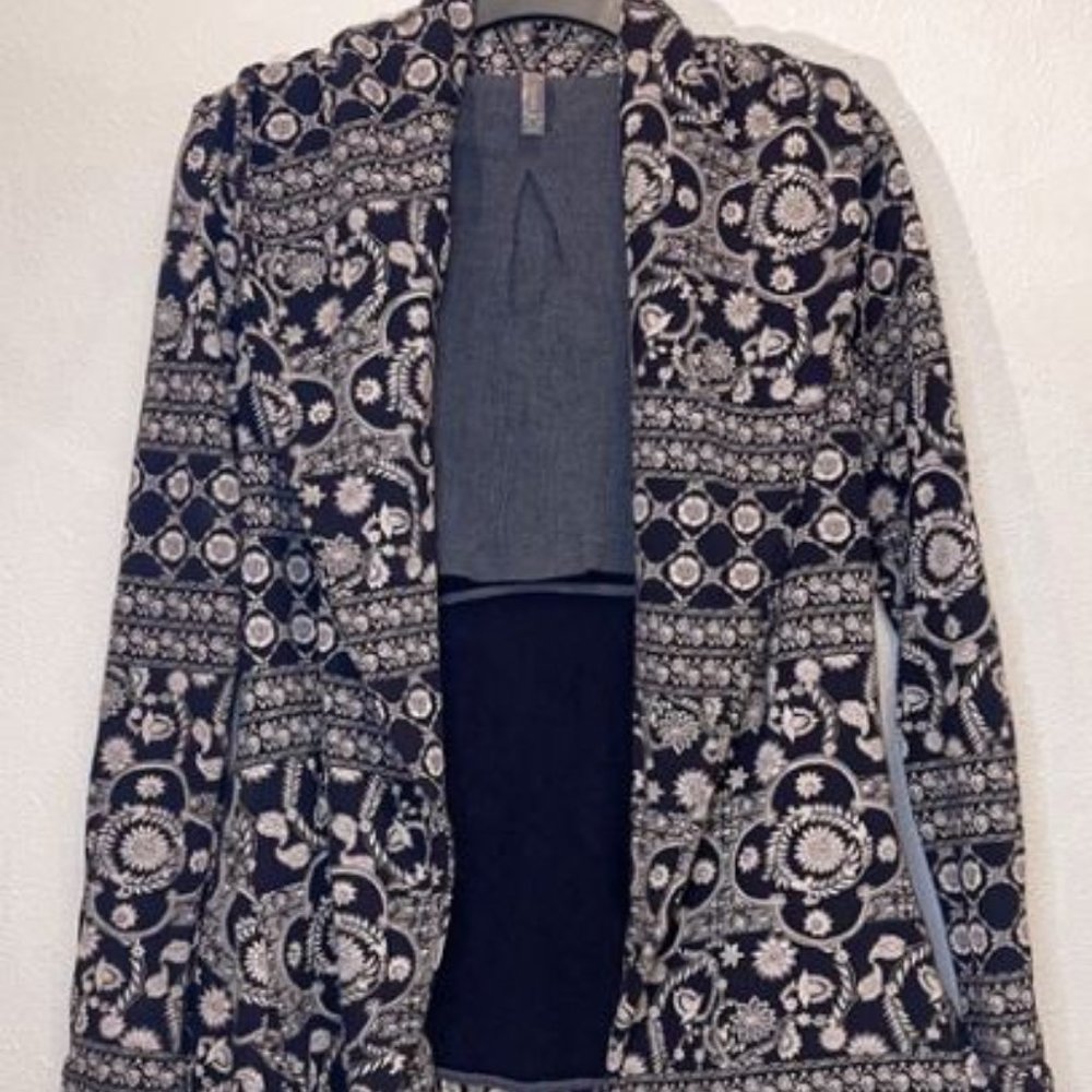 RARE Free People Black Cotton Peplum Cardigan